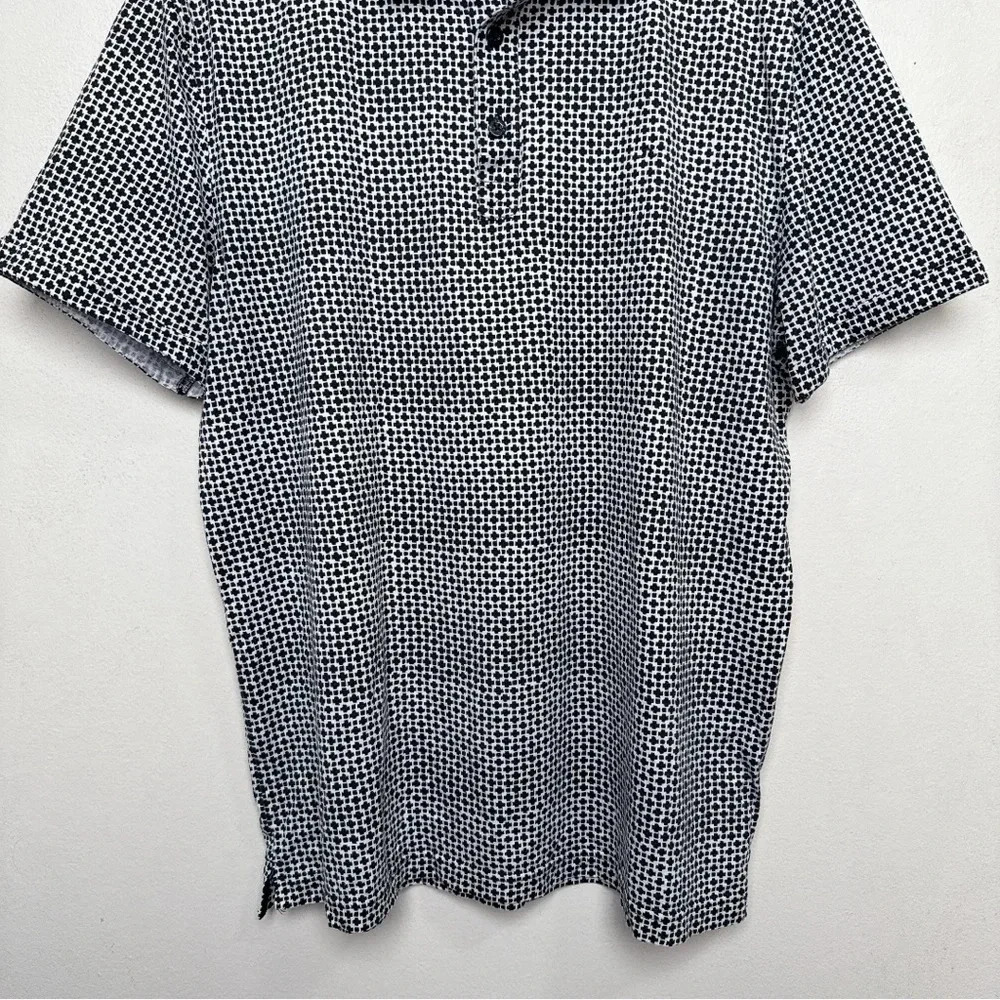 J. Lindeberg Mens Xlarge Tour Tech Slim Fit Geometric Print Polo Shirt - Picture 5 of 11